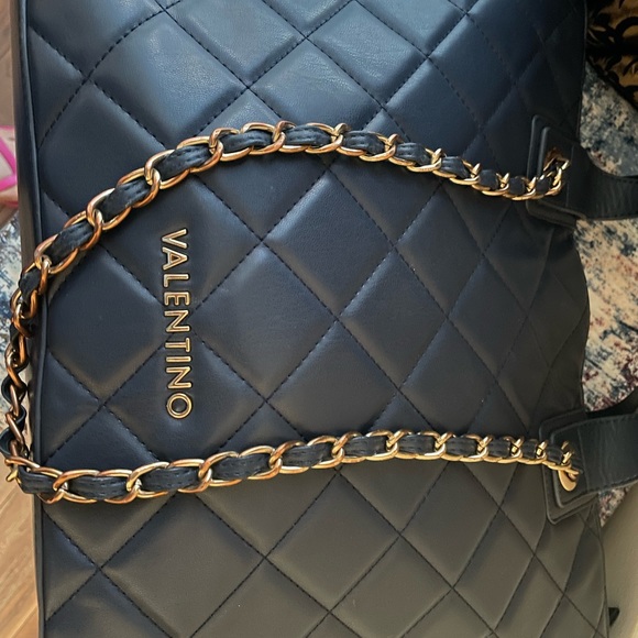 Neavy Blue/quilted design/ Tote Bag by Valentino - Picture 4 of 6